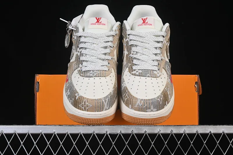 All categories Nk Air Force 1 Air Force series Nk Air Force 1 Low Air Force low-top Nike Air Force 1'07 Low LV joint gray brown floral cloth Air Force 1 low-top casual sneakers DF0188-076
